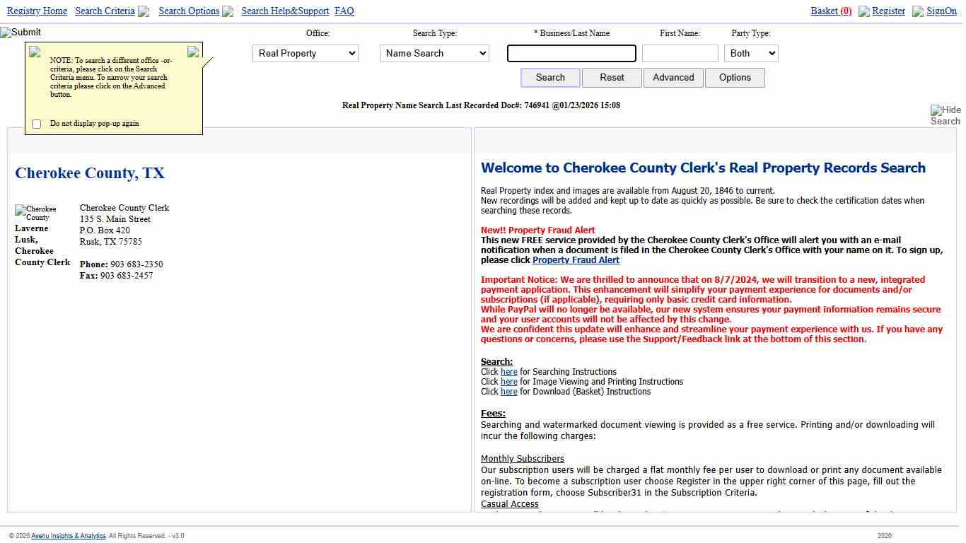 Welcome to 20/20 Perfect Vision Land Records I2