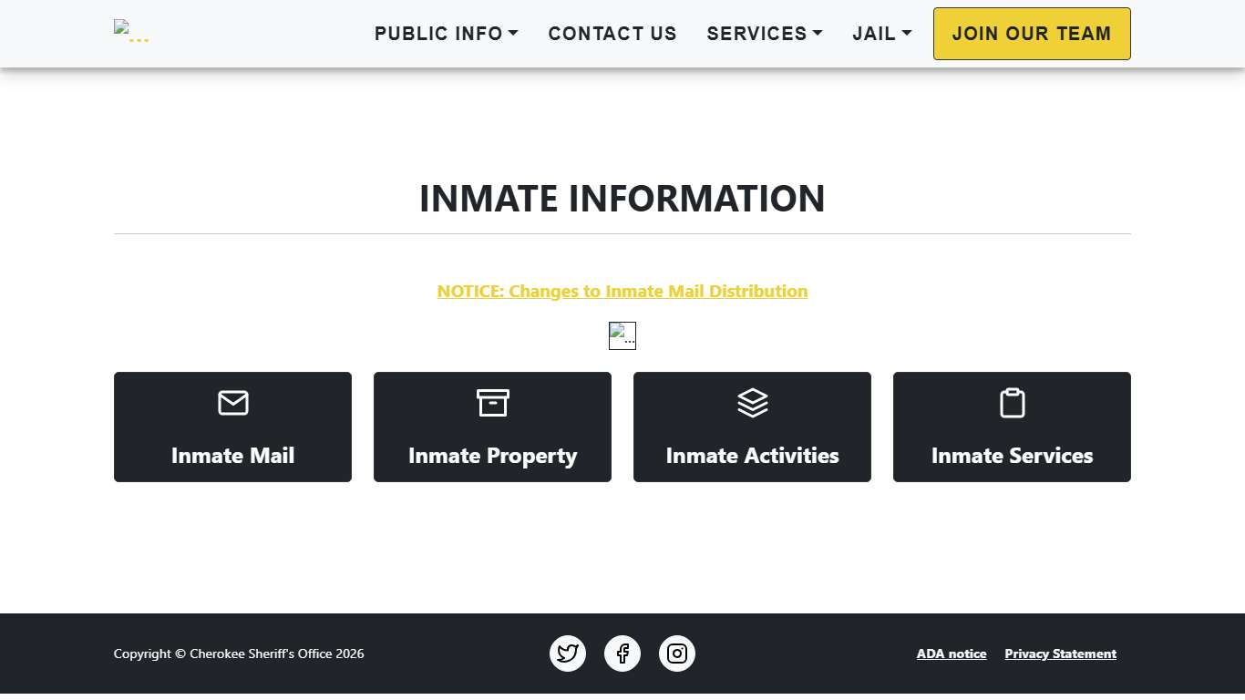 Inmate Info - Sheriff - Cherokee County, Ga
